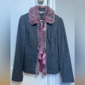 Laura Ashley Gray and Pink Blazer